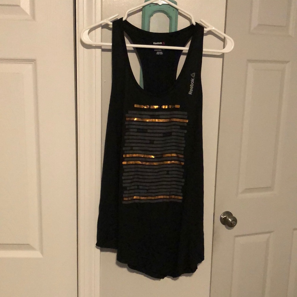 Xl Reebok workout too.  Black with copper color.